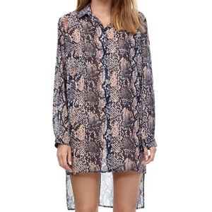 NWT Gottex Kalahari High Low Blouse Cover Up  L